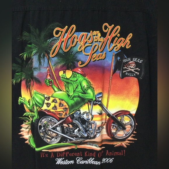 Vintage’Hogs on the High Seas’ shirt.   XL - Picture 4 of 7